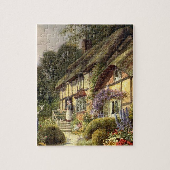 Vintage Architecture, Country Cottage House Jigsaw Puzzle (Vertical)