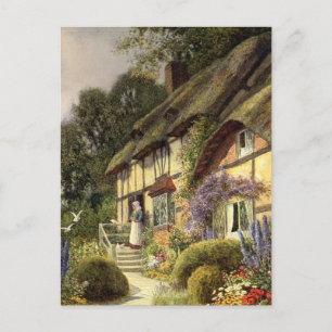Vintage Architecture, Country Cottage House Postcard