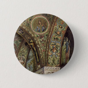Vintage Architecture, Decorative Arch in a Church 6 Cm Round Badge