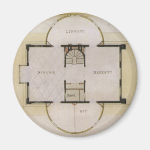 Vintage Architecture, Floor Plan and Greek Villa Magnet