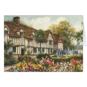 Vintage Architecture Formal Garden English Cottage