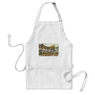 Vintage Architecture Formal Garden English Cottage Standard Apron