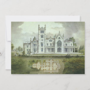 Vintage Architecture, French Chateau Invitation