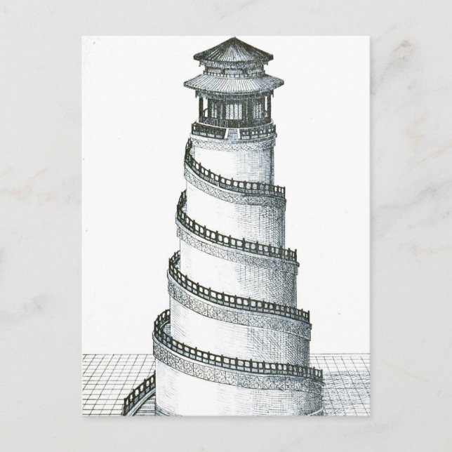 Vintage architecture illustrations postcard (Front)