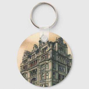 Vintage Architecture Queens Hotel Leicester Square Key Ring