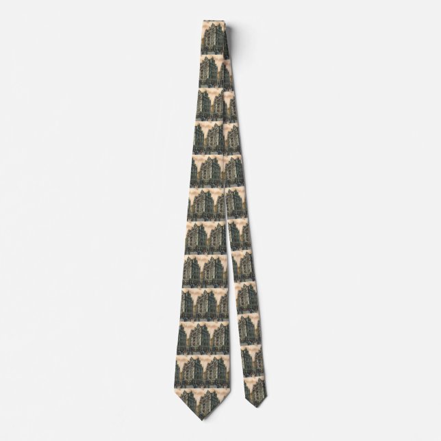 Vintage Architecture Queens Hotel Leicester Square Tie (Front)