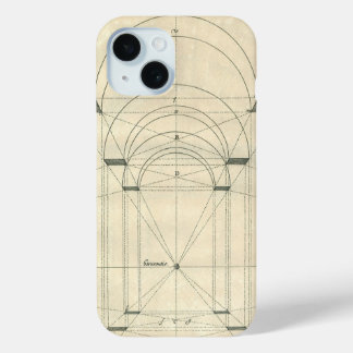 Vintage Architecture, Renaissance Arch Perspective iPhone 15 Case