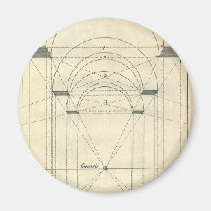 Vintage Architecture, Renaissance Arch Perspective Magnet