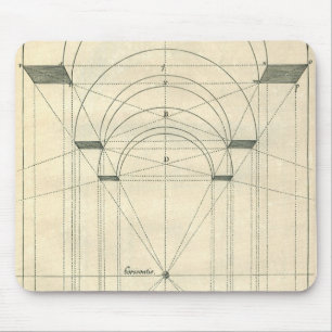 Vintage Architecture, Renaissance Arch Perspective Mouse Mat