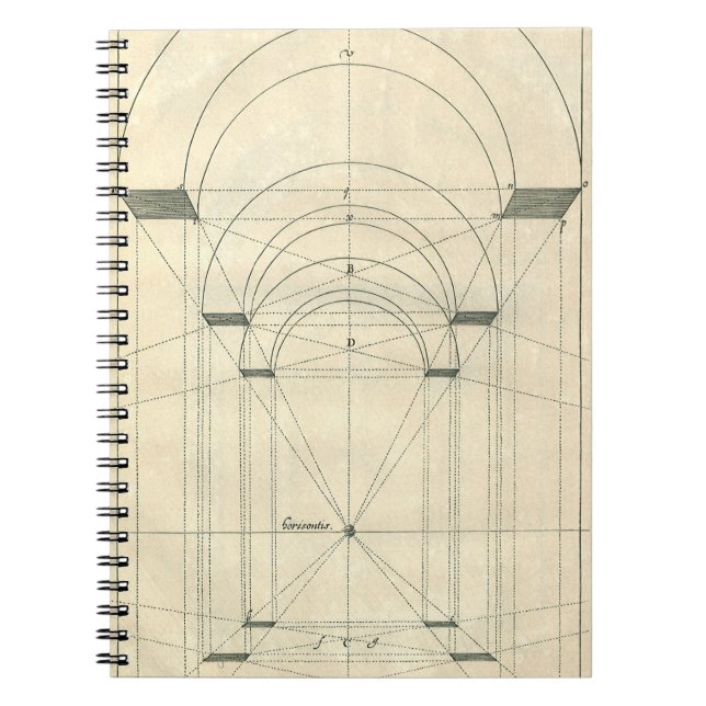 Vintage Architecture, Renaissance Arch Perspective Notebook (Front)