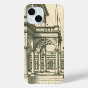 Vintage Architecture, Roman Courtyard with Columns iPhone 15 Case