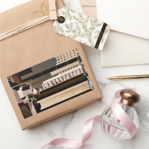 Vintage Architecture, Skyscrapers by Sheeler, 1922 Rectangular Sticker