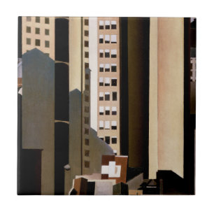 Vintage Architecture, Skyscrapers by Sheeler, 1922 Tile