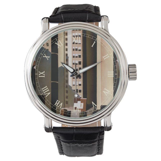 Vintage Architecture, Skyscrapers by Sheeler, 1922 Watch (Front)