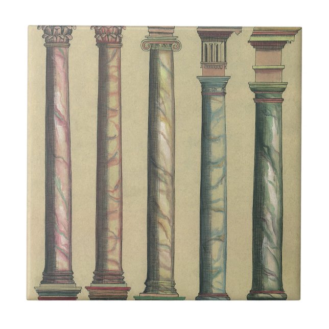 Vintage Architecture, the 5 Architectural Orders Tile (Front)