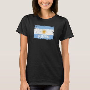 Vintage Argentina Flag Heritage Argentinian Roots T-Shirt