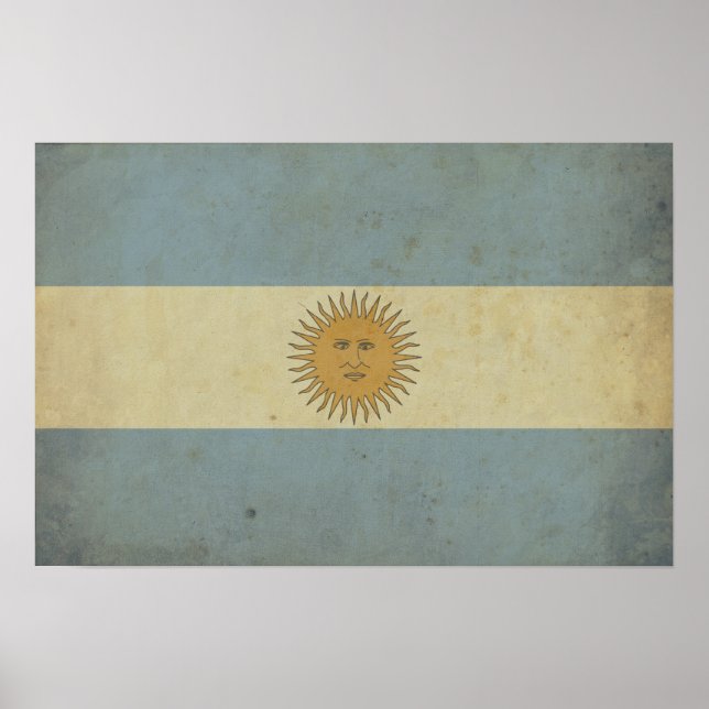 Vintage Argentina Flag Poster (Front)