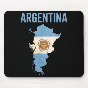 Vintage argentina map country flag vacay cheer mouse mat