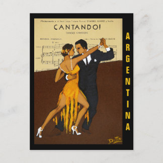 Vintage Argentina Tango South America Travel Postcard