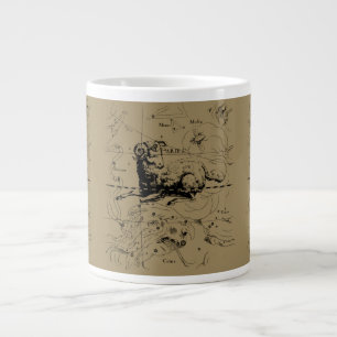 Vintage Aries Constellation Map Hevelius 1690 Large Coffee Mug