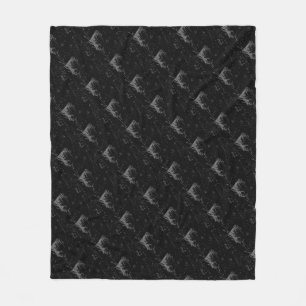 Vintage Aries Sign Constellation Hevelius 1690 Fleece Blanket