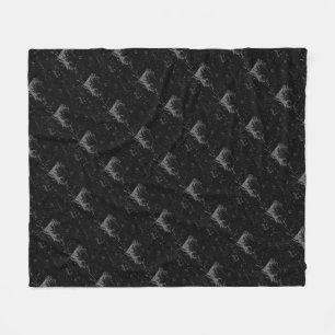 Vintage Aries Sign Constellation Hevelius 1690 Fleece Blanket