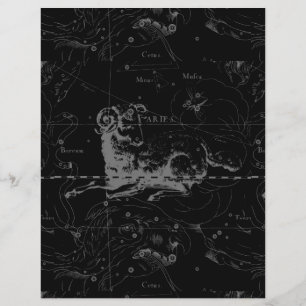 Vintage Aries Sign Constellation Hevelius 1690 Flyer