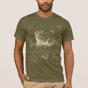 Vintage Aries Sign Constellation Hevelius 1690 T-Shirt