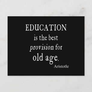 Vintage Aristotle Education Best Provision Old Age Card