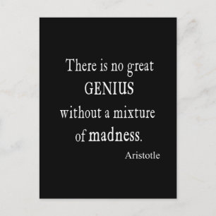 Vintage Aristotle Great Genius Madness Postcard