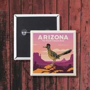 Vintage Arizona 15 Cm Square Badge