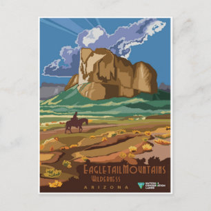 Vintage Arizona Eagletail Mountains Travel Postcard