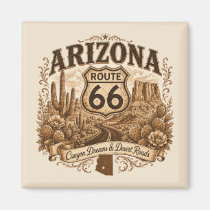 Vintage Arizona Highway Refrigerator Keepsake Magnet