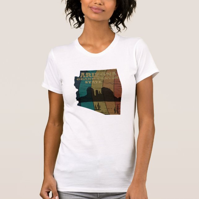 Vintage Arizona map T-Shirt (Front)