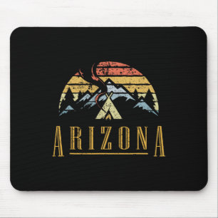 Vintage Arizona Mountains Camping Campfire Retro T Mouse Mat