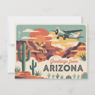 Vintage Arizona Postcard   Greetings from Arizona