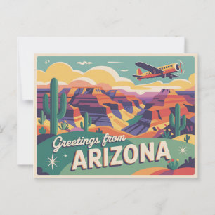 Vintage Arizona Postcard   Greetings from Arizona