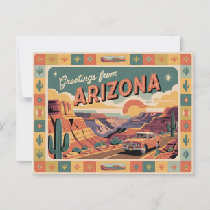 Vintage Arizona Postcard   Greetings from Arizona