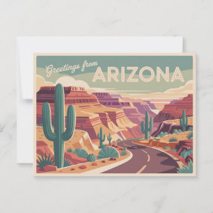 Vintage Arizona Postcard   Greetings from Arizona