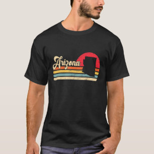 Vintage Arizona Pride  Az Map Distressed Women Men T-Shirt