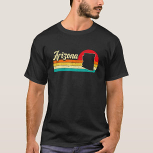 Vintage Arizona Pride Az Map Distressed Women Men T-Shirt