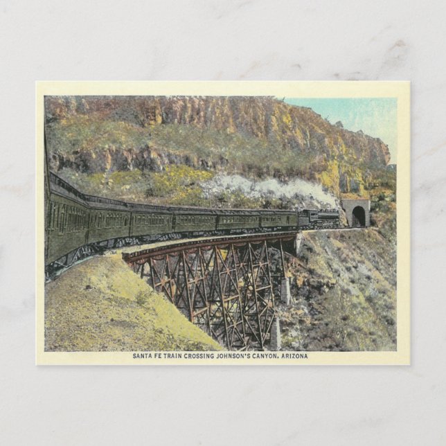 Vintage Arizona Train Postcard (Front)
