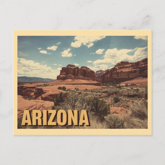Vintage Arizona Travel Postcard (Front)