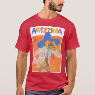 Vintage Arizona Travel Poster 70s Bright Colours T-Shirt