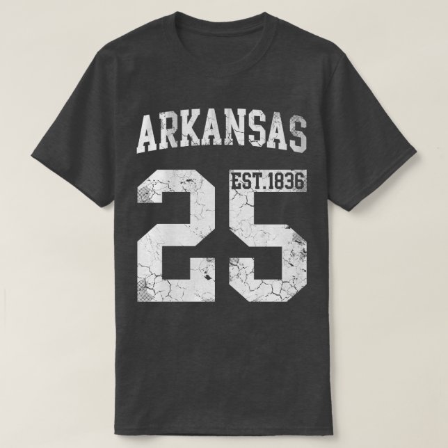 Vintage Arkansas 25th State T-Shirt (Design Front)