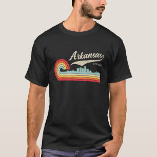 Vintage Arkansas Little Rock Retro Sunset City Sky T-Shirt