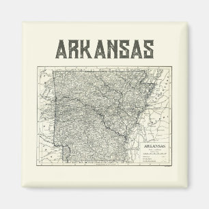 Vintage Arkansas Map Pillow Magnet