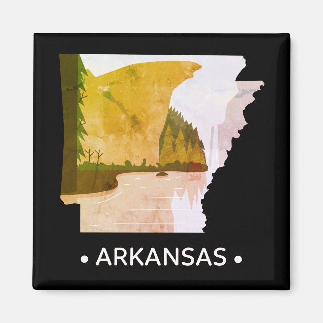 Vintage Arkansas State Magnet (Front)