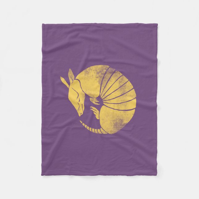 Vintage Armadillo Fleece Blanket (Front)