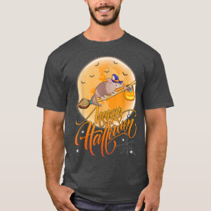 Vintage Armadillo Ride Witch Shot Armadillo Hallow T-Shirt